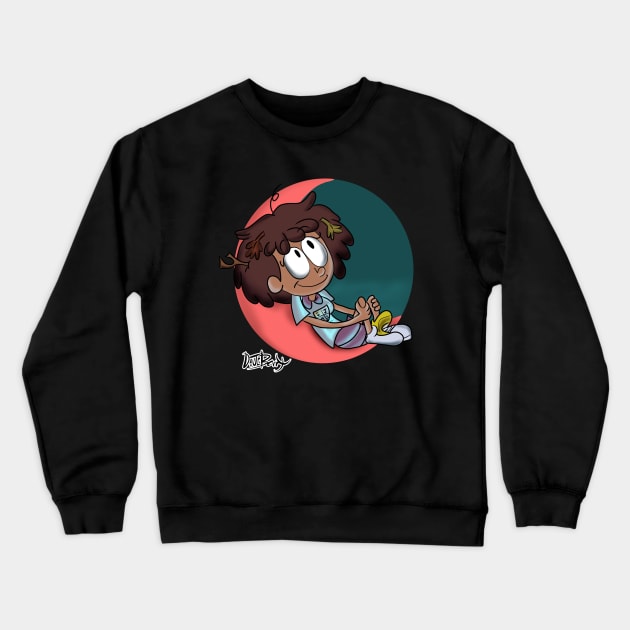 Anne on the Moon Crewneck Sweatshirt by D.J. Berry